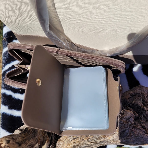 NWOT 2 Pc Bundle-Loulu large purse/handbag and wallet - Picture 4 of 12